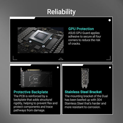 ASUS Dual GeForce RTX 4060 EVO White OC Edition 8GB GDDR6 (PCIe 4.0, 8GB GDDR6, DLSS 3, HDMI 2.1a, DisplayPort 1.4a, Axial-tech Fan Design, 0dB Technology, Dual BIOS, Auto-Extreme Tech)