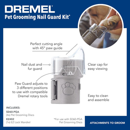 Dremel PawControl Dog Nail Grinder and Trimmer- Safe & Humane Pet Grooming Tool Kit- Cordless & Rechargeable Claw Grooming Kit for Dogs, Cats, and Small Animals 7760-PGK