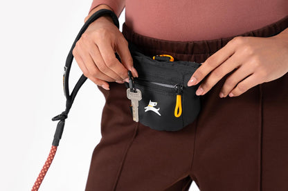 OllyDog Goodie Treat Bag, Dog Treat Pouch, Waist Belt Clip for Hands-Free Training, Magnetic Closure, Dog Training and Behavior Aids, Three Ways to Wear (Abbey Stone)