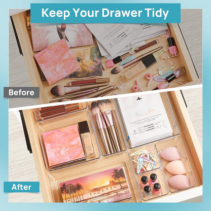 Purilite Select Clear Drawer Organizer Set