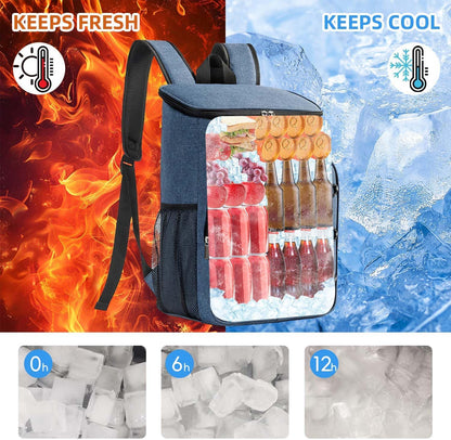 Bagtopia Camping Cooler Backpack 25 Cans, Leak Proof Insulated Thermal Bag, Beach Travel Picnic Lunch Backpack for Men Women