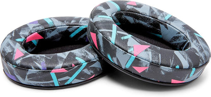WC PadZ - The Ultimate Upgraded Earpads by Wicked Cushions - Compatible with Audio Technica, HyperX, SteelSeries Arctis & More - Extra Thick - Bigger Opening - Softer Memory Foam | (90s Black)