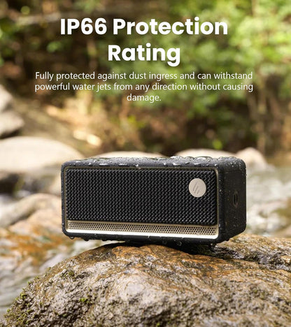 Edifier ES60 Portable Bluetooth Speaker, 34W RMS, Wireless Speaker with 360° Audio, Ambient Lights, 9 Hours Playtime, Bluetooth 5.4 Stereo Pairing, IP66 Dustproof and Waterproof, Ivory