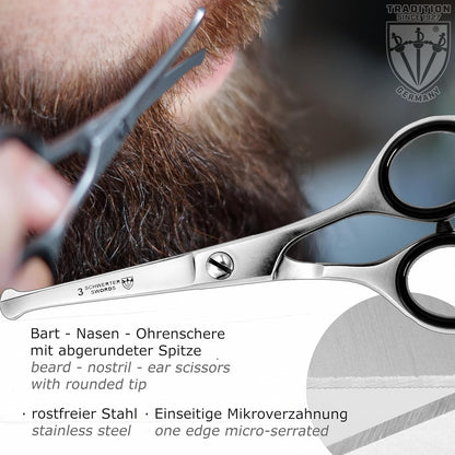 3 Swords Germany - brand quality 8 piece manicure pedicure grooming kit set for professional finger & toe nail care scissors clipper fashion leather case camou in gift box, Made in Germany
