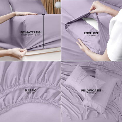 Utopia Bedding Queen Bed Sheet Set - 4 Piece Bedding - Soft Brushed Microfiber Fabric - Shrinkage & Fade Resistant - Easy Care (White)
