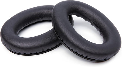 WC Wicked Cushions Upgraded Replacement Ear Pads for Bose QC35 & QC35ii (QuietComfort 35) Headphones & More - Softer Leather, Luxurious Memory Foam, Added Thickness, Extra Durability | 90's Black