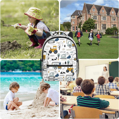 Toddler Backpack Construction Truck Tractor Kid Backpack for Boys Waterproof Bookbag Kindergarten Preschool sac a dos enfant