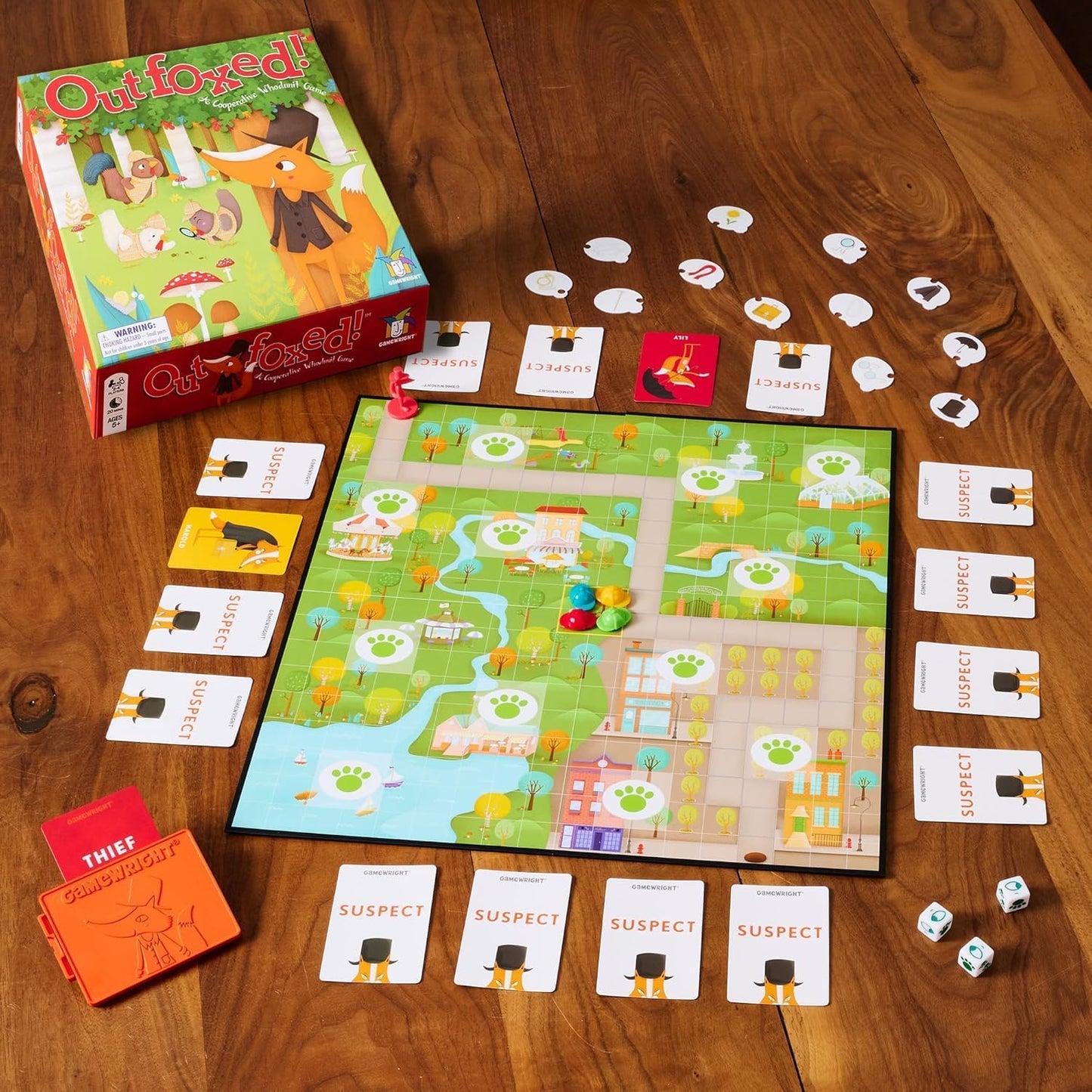 Gamewright Outfoxed! A Cooperative Whodunit Board Game for Kids 5+