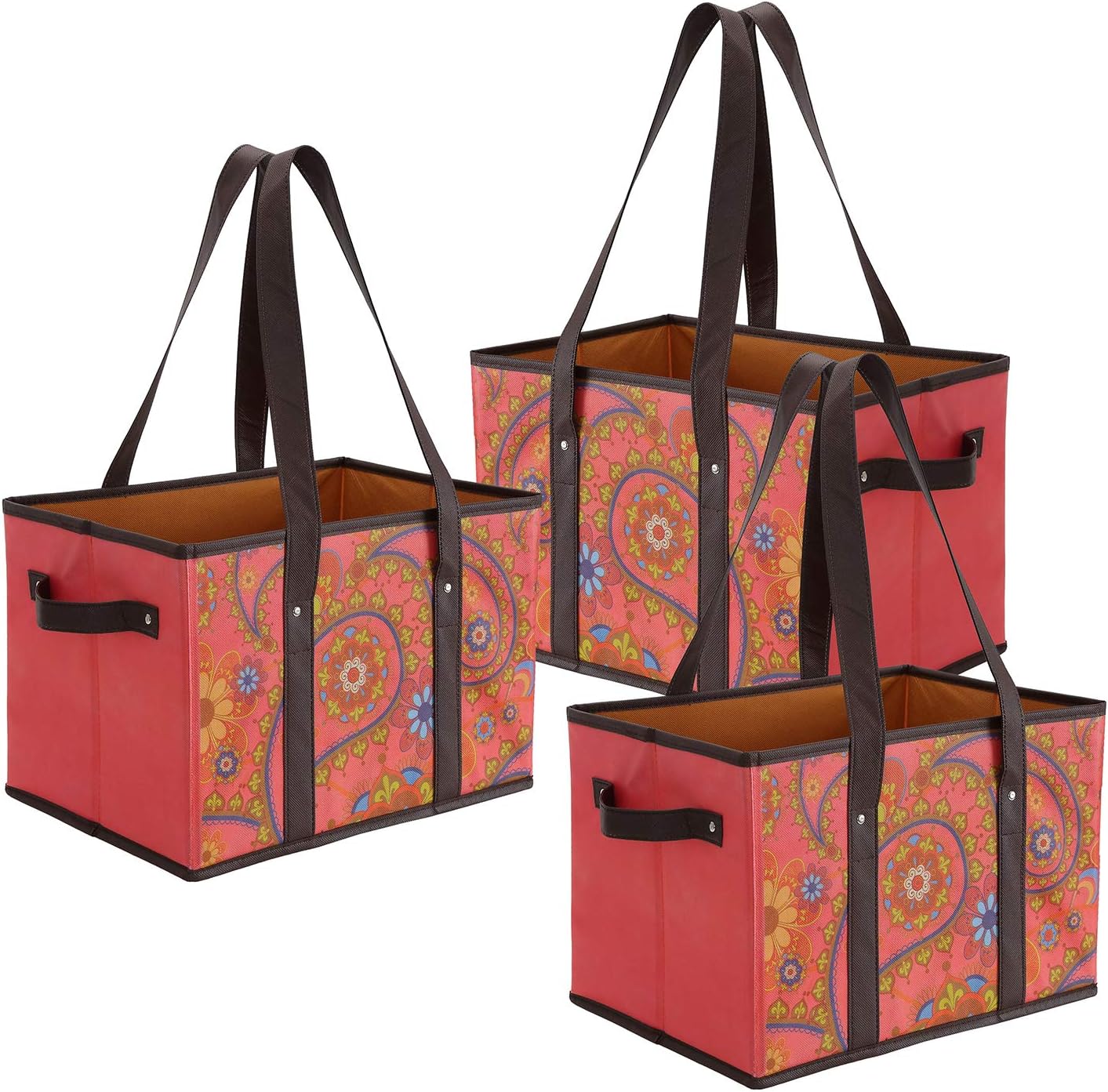 Purilite Select™ Heavy-Duty Reusable Grocery Tote Box Bags – 4 Gallon Capacity