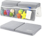 Beiens Baby Bath Kneeler and Elbow Rest Pad Set, 1.5-Inch Thick Memory Foam Quick-dry Non-slip Bathtub Kneeling Pad with 6 Suction Cups and 4 Toy Organizer Pockets for Bathing Babies and Toddlers