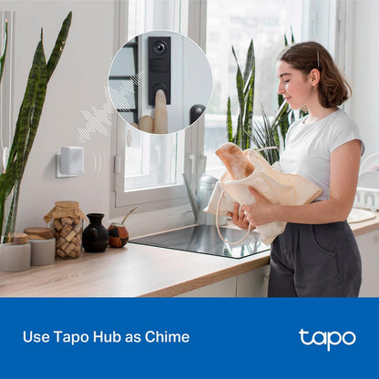 Tapo 2K Wireless Smart Video Doorbell, D205, 160° Ultra-Wide View | Person Detection, 2-Way Talk, Ring Call, Night Vision, Subscription-Free Local Storage or Optional Cloud
