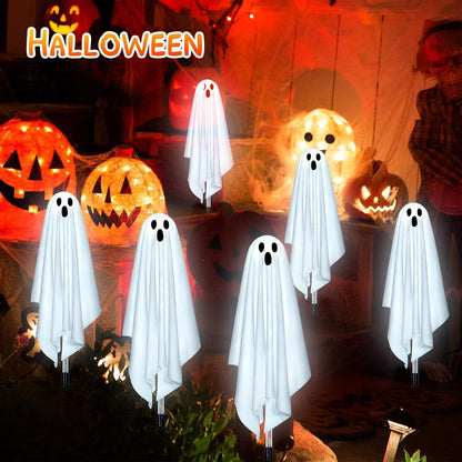 Fohil Halloween Decoration, 6 Pack Ghost Solar Halloween Lights