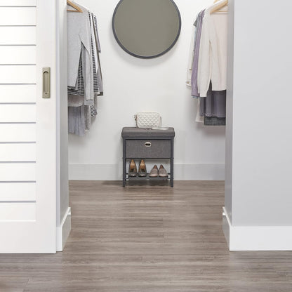 Neatfreak Storage Bench With Drawer - Entryway Seat With Shoe Rack - Home Decor Stool for Mudroom, Foyer or Foot Rest - 13 x 18 x 19 Inch