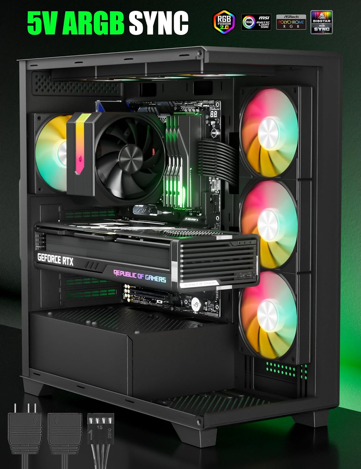 upHere White Dual-Tower 5V ARGB CPU Air Cooler, 6×Ф6mm Heatpipes,Dual PWM Fan Computer Cooling,TDP 265W, Intel LGA2066/2011/1700/1851/1200/115X; AMD AM4/AM5 (158mm in Height) up2TC6