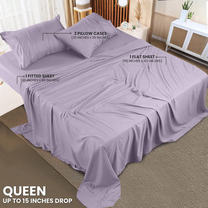 Utopia Bedding Queen Bed Sheet Set - 4 Piece Bedding - Soft Brushed Microfiber Fabric - Shrinkage & Fade Resistant - Easy Care (White)