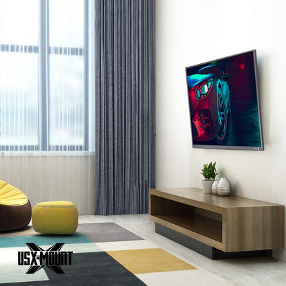USX MOUNT Tilting TV Wall Mount Low Profile for Most 26-60" LED, LCD, OLED, Plasma Flat Screen TVs, TV Wall Mount with Max VESA 400x400mm up to 99lbs, Wall Mount TV Bracket Fits 8” 16" Studs