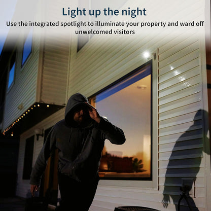 Arlo Pro 5S Spotlight Security Camera 2K HDR | Outdoor | Wire-Free with Spotlight | Dual-Band Wi-Fi Connects to The Strongest Network | 12X Zoom, 2-Way Audio, Color Night Vision, White, 4 Cameras