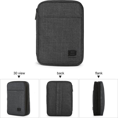 BAGSMART Electronic Organizer, Travel Cable Organizer Double Layer Electronics Accessories Cases Portable for Tablet 7.9", USB Drive, Cords, Black