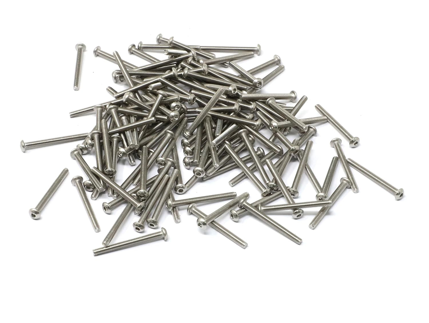 iexcell 50 Pcs M6 x 20mm Thread Pitch 1 mm Stainless Steel 304 Hex Socket Button Head Cap Screws Bolts Kit