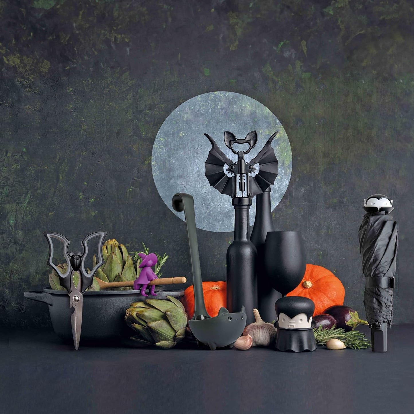 New!! Elizabat Kitchen Scissors by OTOTO - Halloween Goth Cute Bat Kitchen Shears, Gothic Scissors Kitchen Utensils - Spooky Bats Halloween Gifts, Cooking Scissors, Kitchen Gadgets, Goth Gifts