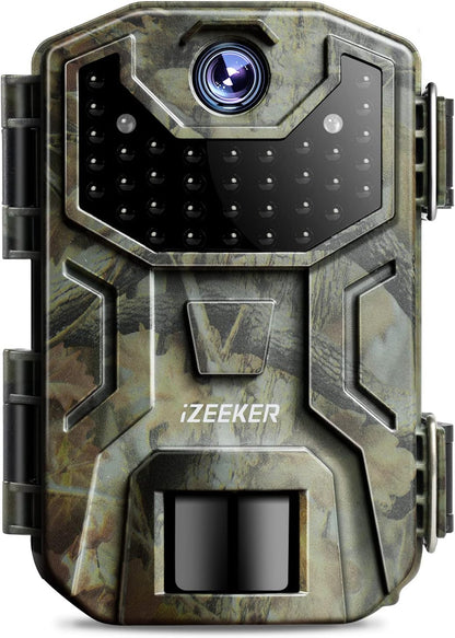 iZEEKER Trail Camera 2K HD 36MP, Trail Cameras with 940nm No Glow Infrared LEDs, No WiFi, Night Vision Motion Activated IP66 Waterproof for Wildlife Watching Indoor Security