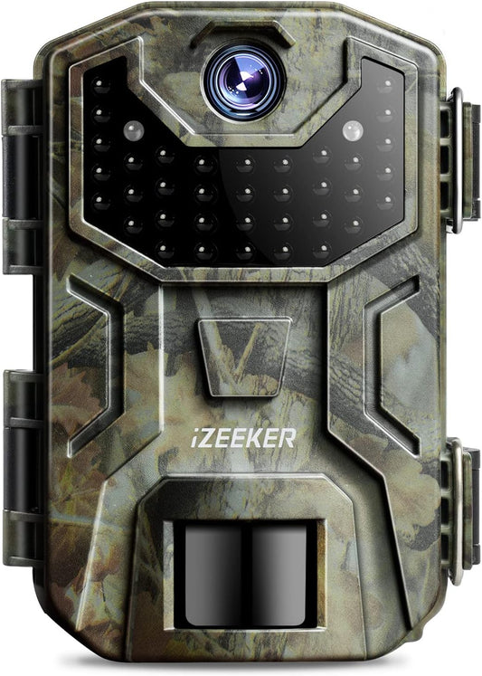 iZEEKER Trail Camera 2K HD 36MP, Trail Cameras with 940nm No Glow Infrared LEDs, No WiFi, Night Vision Motion Activated IP66 Waterproof for Wildlife Watching Indoor Security