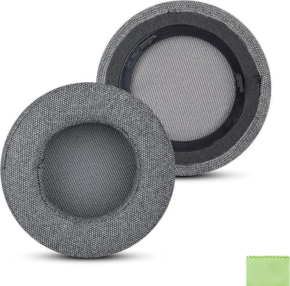 Geekria Comfort Linen Replacement Ear Pads for Corsair Virtuoso RGB/WirelessSE/WirelessXT Headphones Ear Cushions (Grey)