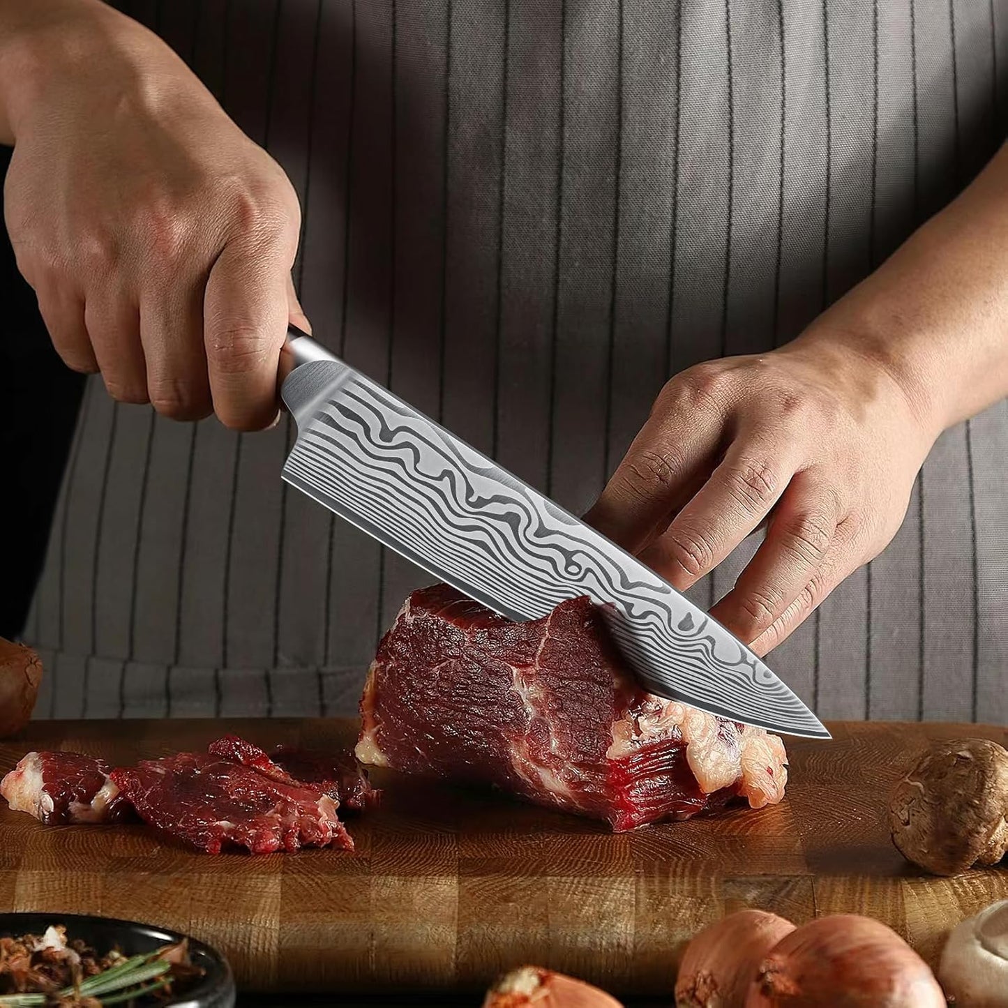 HOSHANHO Fillet Knife 7 Inch, Razor Sharp Boning Knife for Meat Poultry Chicken Cutting, Japanese High Carbon Powder Steel Fish Knife with Flexible Blade and Pakkawood Handle