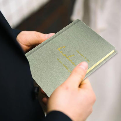 WeddingGiftsWedding Vow Books His and Hers Soft Touch Gold Foil Engraving Vow Books Wedding Essentials Wedding Accessories(TR-HH-Black)