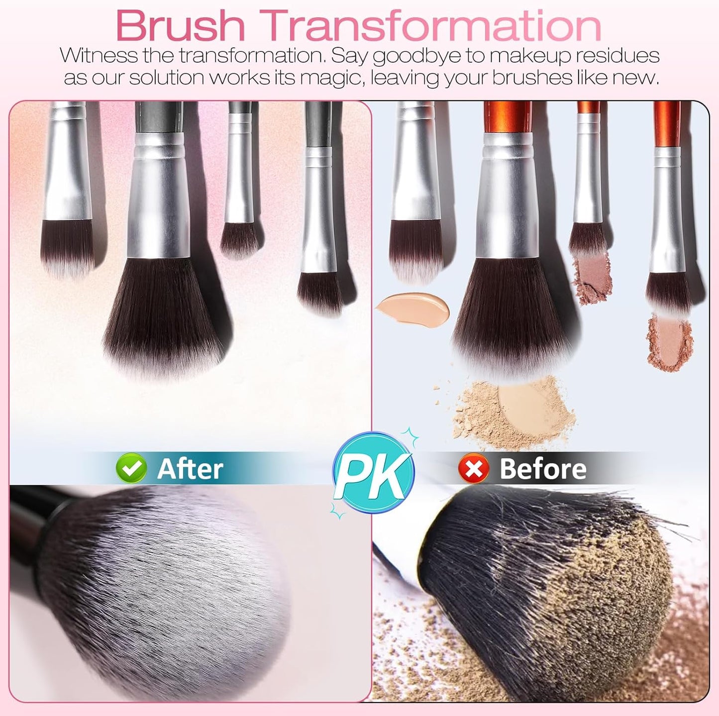 Norate Makeup Brush Cleaner, Make Up Brush Cleansers Solution, Makeup Cleaner for Makeup Brushes, Beauty Sponge, Powder Puff, Deep Clean Brush Shampoo, Gentle Formula & Cruelty Free 5.3 FL.OZ