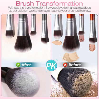 Norate Makeup Brush Cleaner, Make Up Brush Cleansers Solution, Makeup Cleaner for Makeup Brushes, Beauty Sponge, Powder Puff, Deep Clean Brush Shampoo, Gentle Formula & Cruelty Free 5.3 FL.OZ
