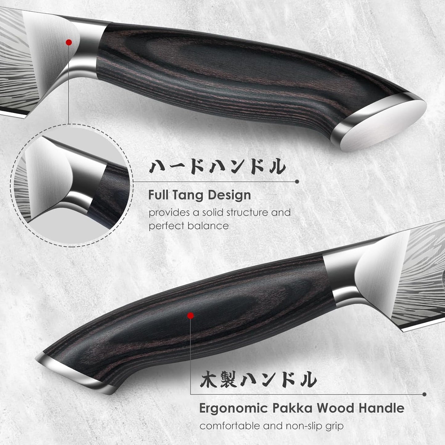 SHAN ZU Fillet Knife 7 Inch, Powder Steel Boning Knife High Carbon Japanese Filleting Knife, Ultra Sharp Deboning Knife for Meat Cutting, Fish Knife with Ergonomic Pakkawood Handle