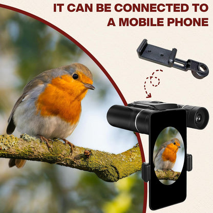 200x25 High Power Compact Binoculars with Clear Low Light Vision, Large Eyepiece Waterproof Binocular for Adults Kids, High Power Easy Focus Binoculars for Bird Watching, Outdoor, Hunting, Travel