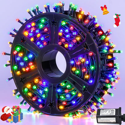 JMEXSUSS 66ft 200 LED Halloween Lights Outdoor, Orange String Lights Clear Wire, 8 Modes Orange Halloween Christmas String Lights Plug in for Tree Indoor Patio Garden Thanksgiving Decorations