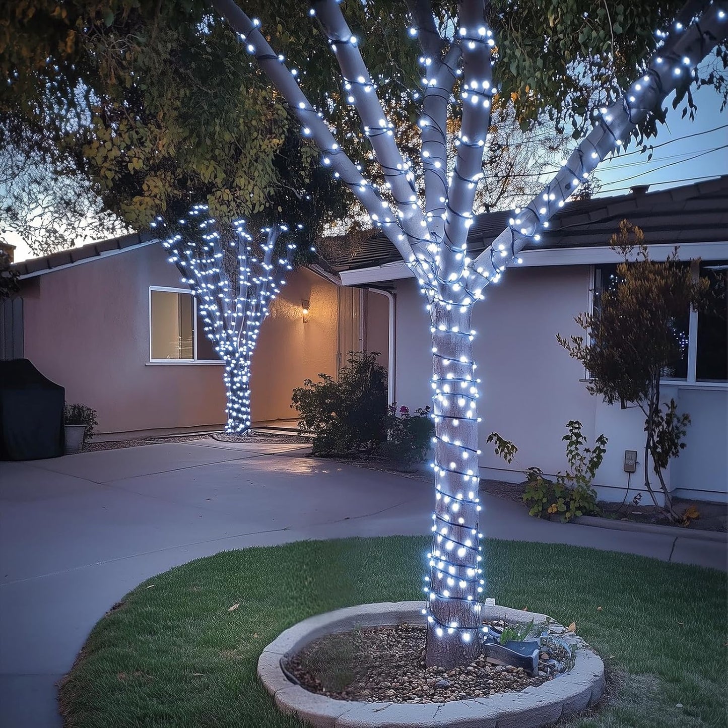 JMEXSUSS 66ft 200 LED Halloween Lights Outdoor, Orange String Lights Clear Wire, 8 Modes Orange Halloween Christmas String Lights Plug in for Tree Indoor Patio Garden Thanksgiving Decorations