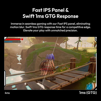 Pixio PX248 Wave 24 inch 200Hz Refresh Rate FHD 1080p Resolution Fast IPS Panel 1ms GTG Response Time Adaptive Sync Gaming Monitor with Adaptive Sync