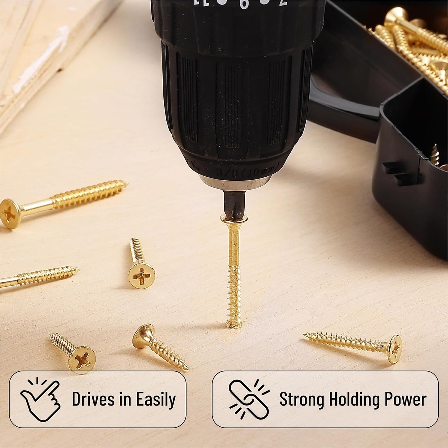 Mr. Pen Wood Screws Assortment Kit, 152 Pcs, Phillips Tips, Wood Screws, Screws, Assorted Screws, Screws Set, Flat Head Screws, Assorted Wood Screws, Screws Assortment, Screw Set Assortment
