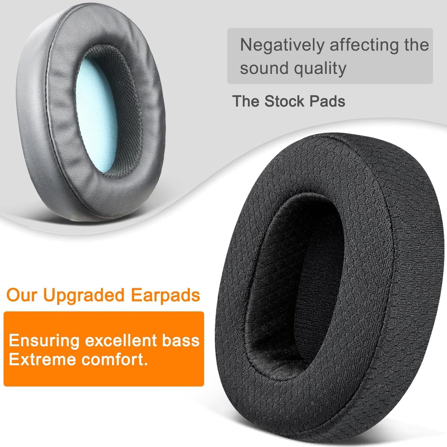 SOULWIT Replacement Earpads for Skullcandy Hesh 3/ANC/Evo & Crusher Wireless/ANC/Evo & Venue ANC Over-Ear Headphones, Ear Pads Cushions with Noise Isolation Foam - Hesh3 PL Black