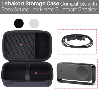 Storage Case Compatible with Bose SoundLink Home Bluetooth Speaker (Light Silver Case)