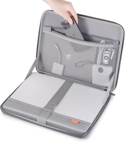 DOMISO 15.6 inch Laptop Sleeve with Handle Protective Shockproof Waterproof EVA Case for 15.6" Yoga 720 IdeaPad 310 320 ThinkPad T570/Legion 5 Gen 6/HP Envy 15/15.6" Notebooks, Dark Blue