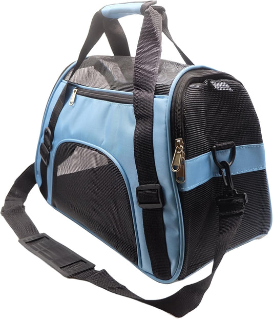 Dotala Cat Carrier,Collapsible Soft-Sided Pet Travel Carrier,Airline Approved Small Dog Cat Carrier for Small Puppy and Cats (Blue)