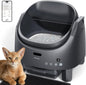Automatic Cat Litter Box, FeelNeedy Self Cleaning Litter Box with App Control,Odor-Free Safety Sensor Design for 1-3 Cats,Open-Top Smart Litter Box Includes Waste Bags,litière automatique Pour Chat