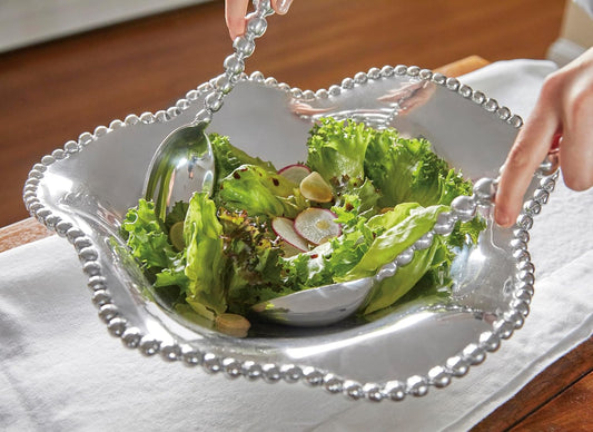 Mariposa Pearled Salad Servers - PuriLite