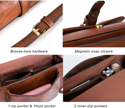 Crossbody Bags for Women Small Over the Shoulder Saddle Purses and Boho Cross body Handbags,Vegan Leather