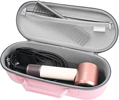 RLSOCO Case for Dyson Supersonic Travel Hair Dryer and Attachments - Pink