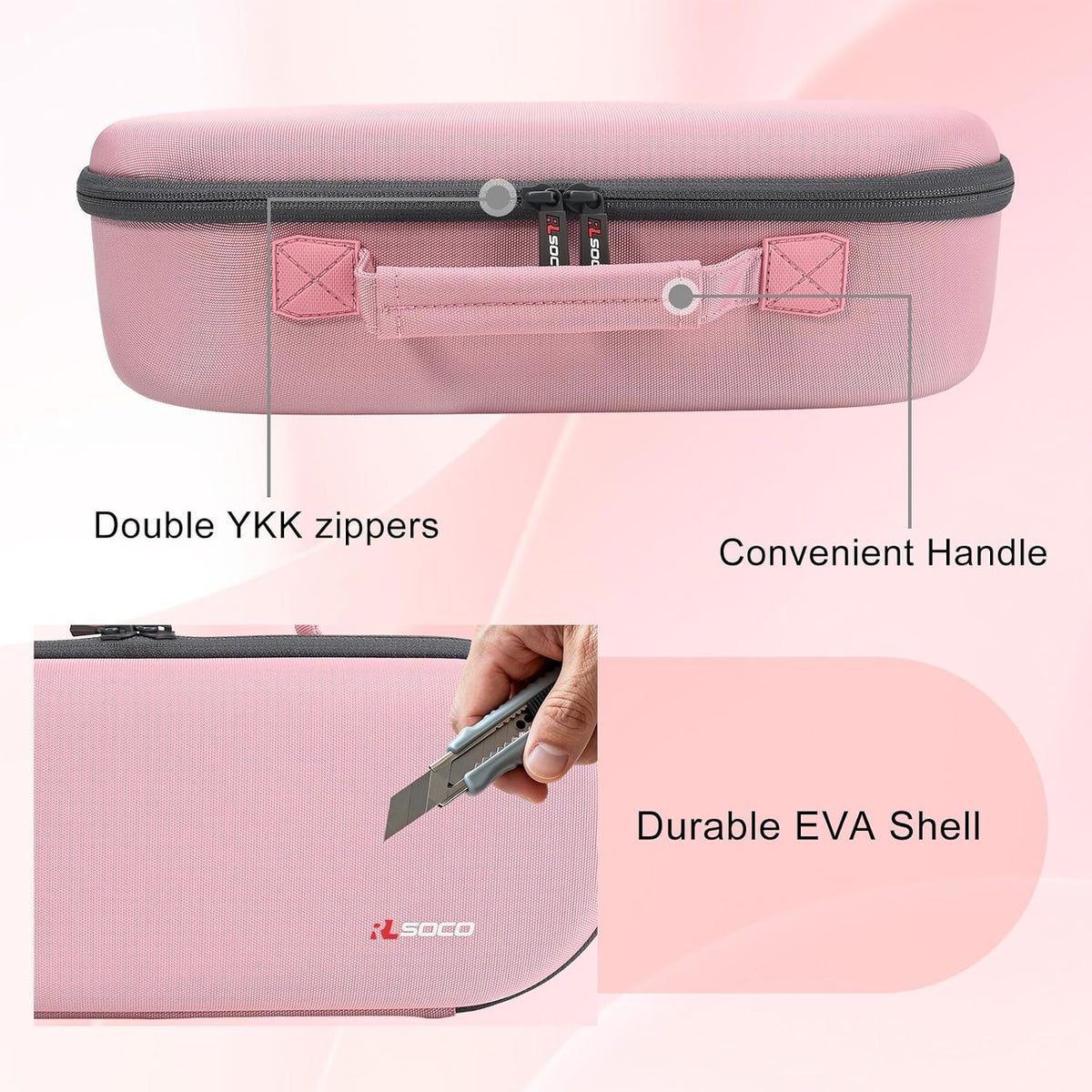 RLSOCO Case for Dyson Supersonic Travel Hair Dryer and Attachments - Pink