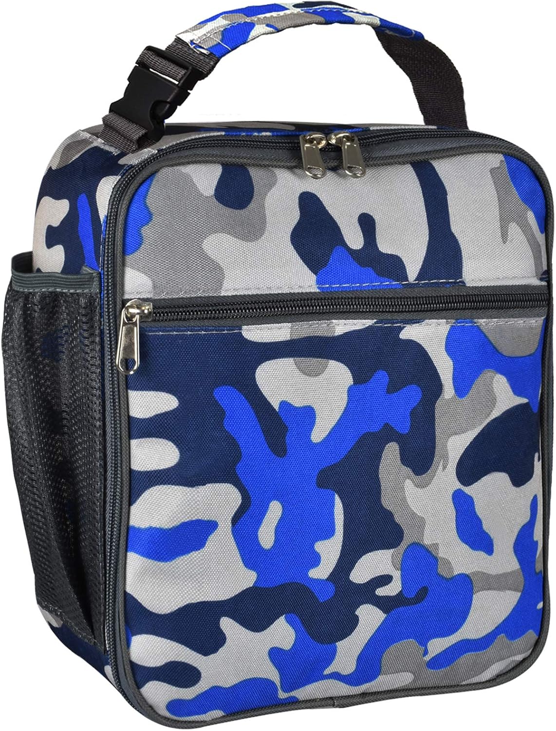 Insulated Lunch Bag, Leakproof Portable Lunch Box for Women Men Boys Girls, Large Capacity Cooler Bag with Handle and Bottle Pocket for Office School Camping Hiking Outdoor Beach Picnic (Black)
