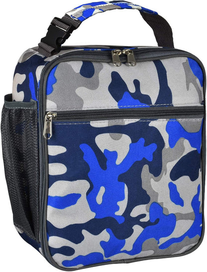 Insulated Lunch Bag, Leakproof Portable Lunch Box for Women Men Boys Girls, Large Capacity Cooler Bag with Handle and Bottle Pocket for Office School Camping Hiking Outdoor Beach Picnic (Black)