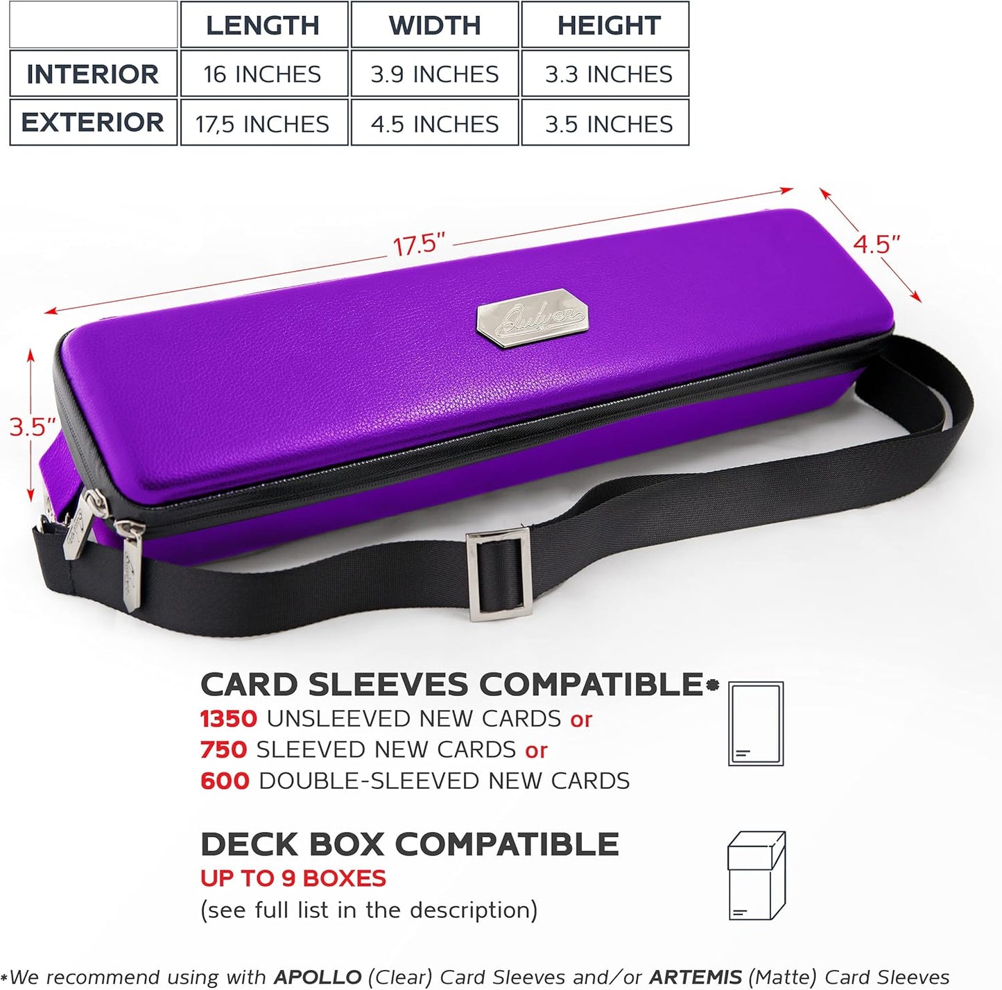 Pink Bolt Card Carrying Case - Playing Card Case Deck Box Storage, Compatible with TCG, Magic: the Gathering Commander MTG, YuGiOh & other Trading Cards (+ 100 Apollo Sleeves)