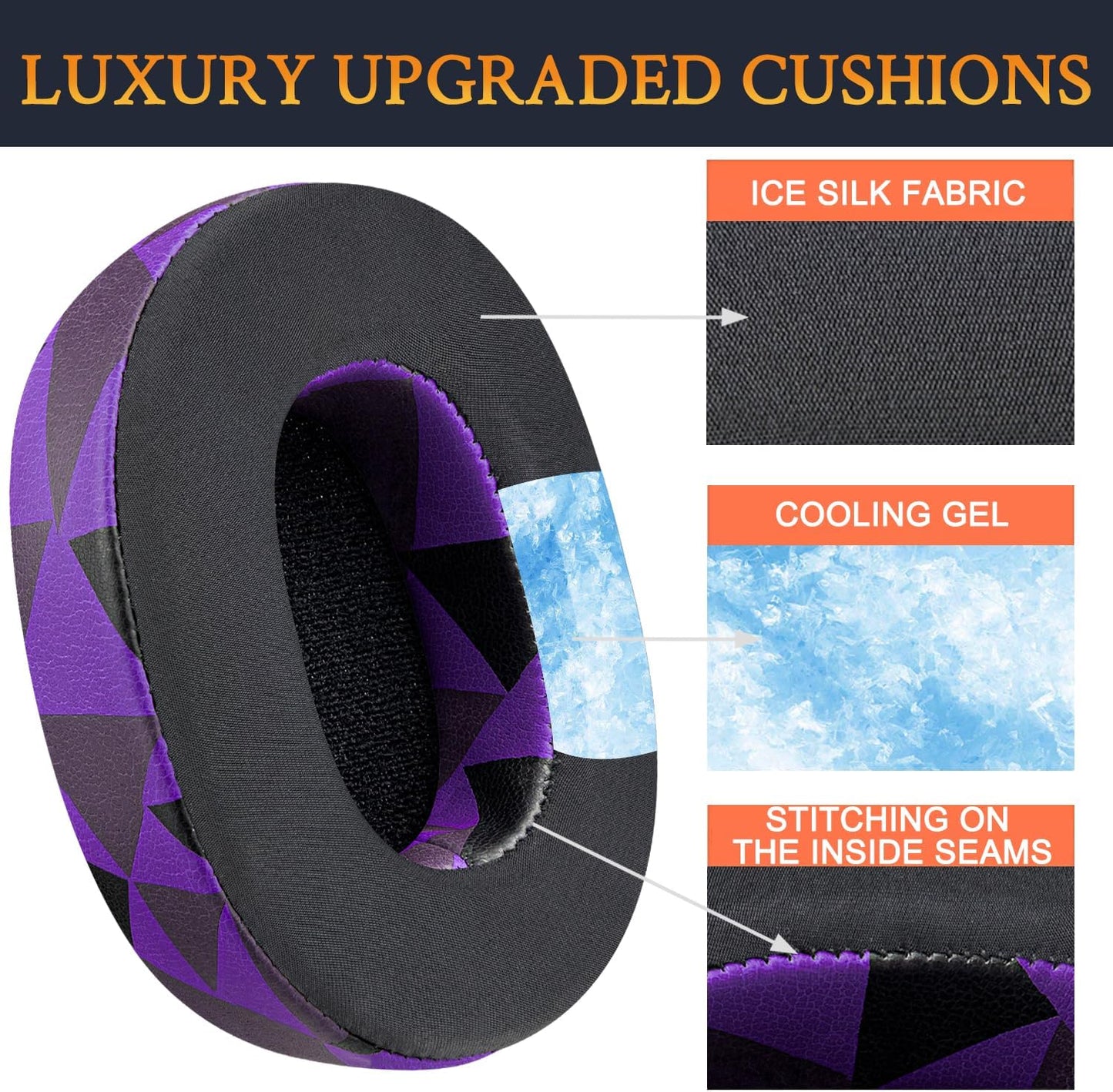 SOULWIT Replacement Earpads for Skullcandy Hesh 3/ANC/Evo & Crusher Wireless/ANC/Evo & Venue ANC Over-Ear Headphones, Ear Pads Cushions with Noise Isolation Foam - Hesh3 PL Black